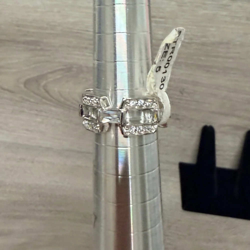 Silver Geometric‎ Ring